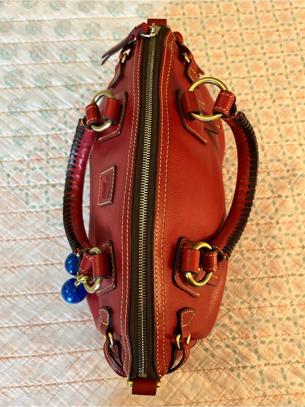 Dooney & Bourke Red Florentine Medium Mail Satchel, excellent used condition - Picture 7 of 15